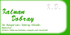 kalman dobray business card